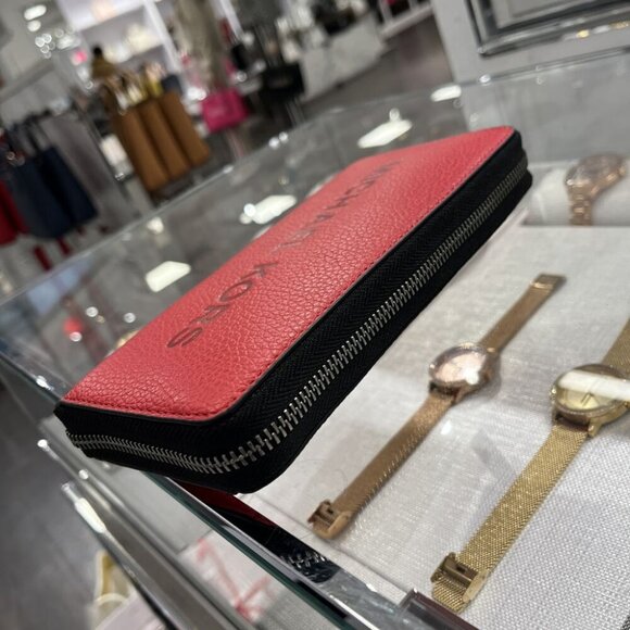 Michael Kors Cooper Pebbled Leather Smartphone Wallet 36S4LCOZ3L BRIGHT RED - Picture 4 of 11